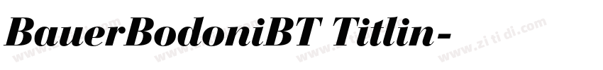 BauerBodoniBT Titlin字体转换